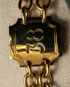 "CELINE" AVENUE MONTAIGNE 38 design gold necklace & belt