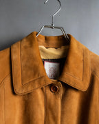 "LOEWE" Out pocket detail oversized suede jacket