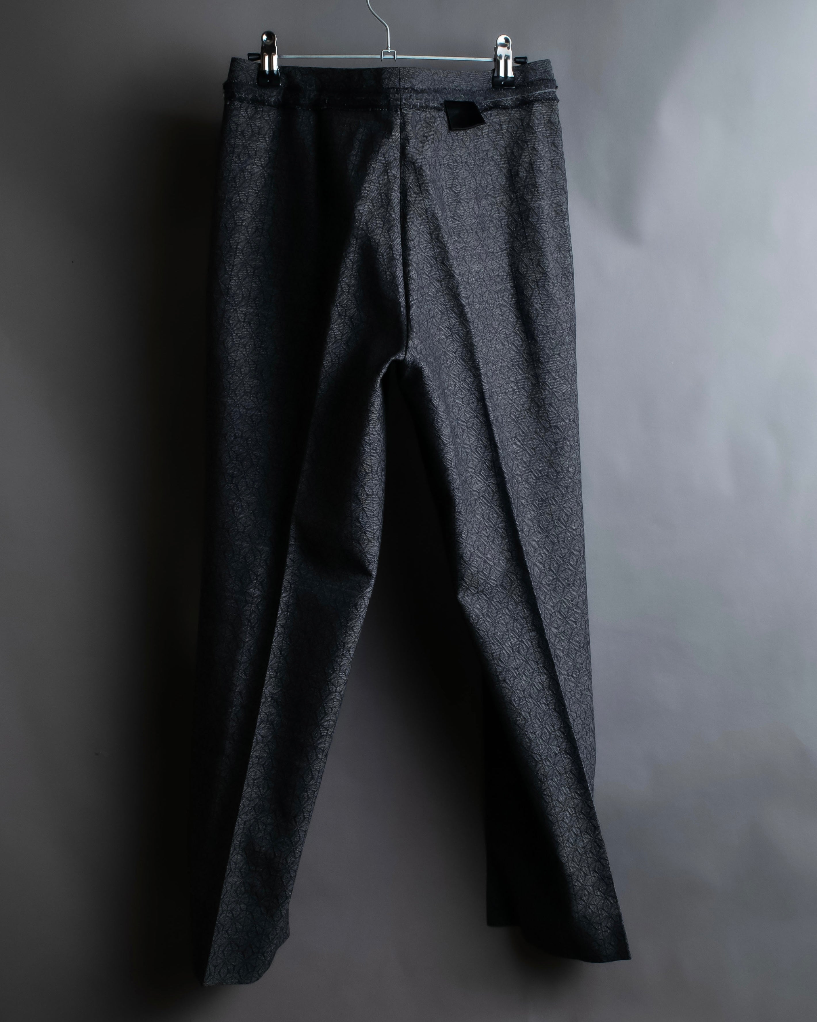 "Maison Martin Margiela" Geometric pattern high waist slim slacks