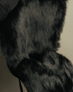 “YVES SAINT LAURENT“ Fur trimmed suede winter boots