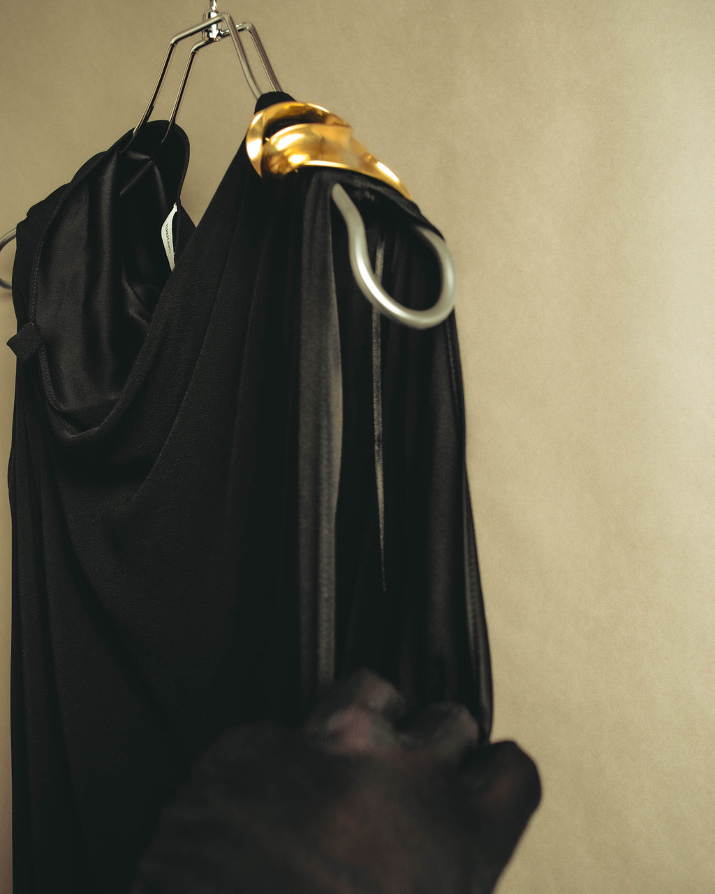 -SPECIAL- "FERRAGAMO" 2020's Sculpturally draped asymmetric maxi dress