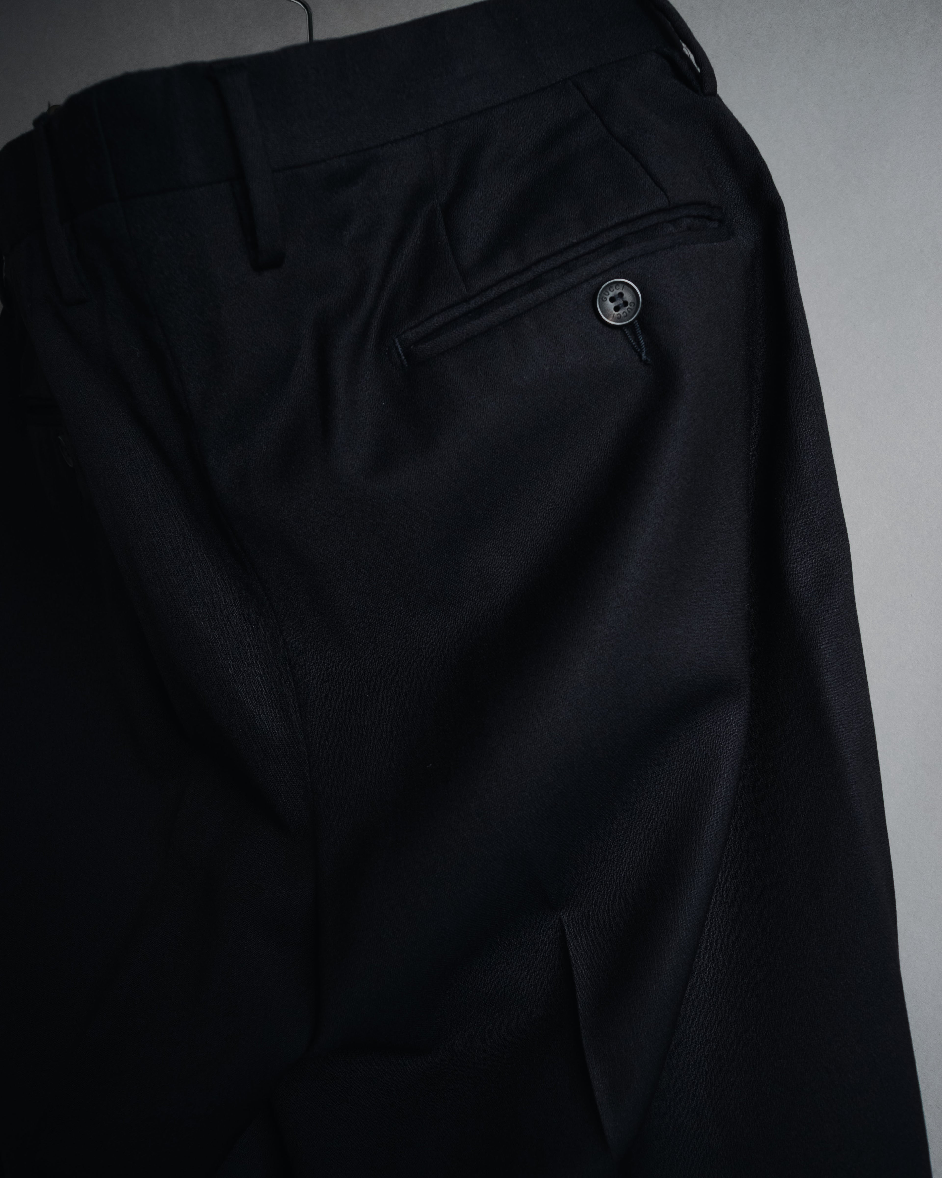 "GUCCI" 90’s-00’s Cashmere blend minimalist three button suit set