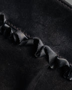 “Salvatore Ferragamo” 80’s-90’s Suede shirred ribbon shoulder bag