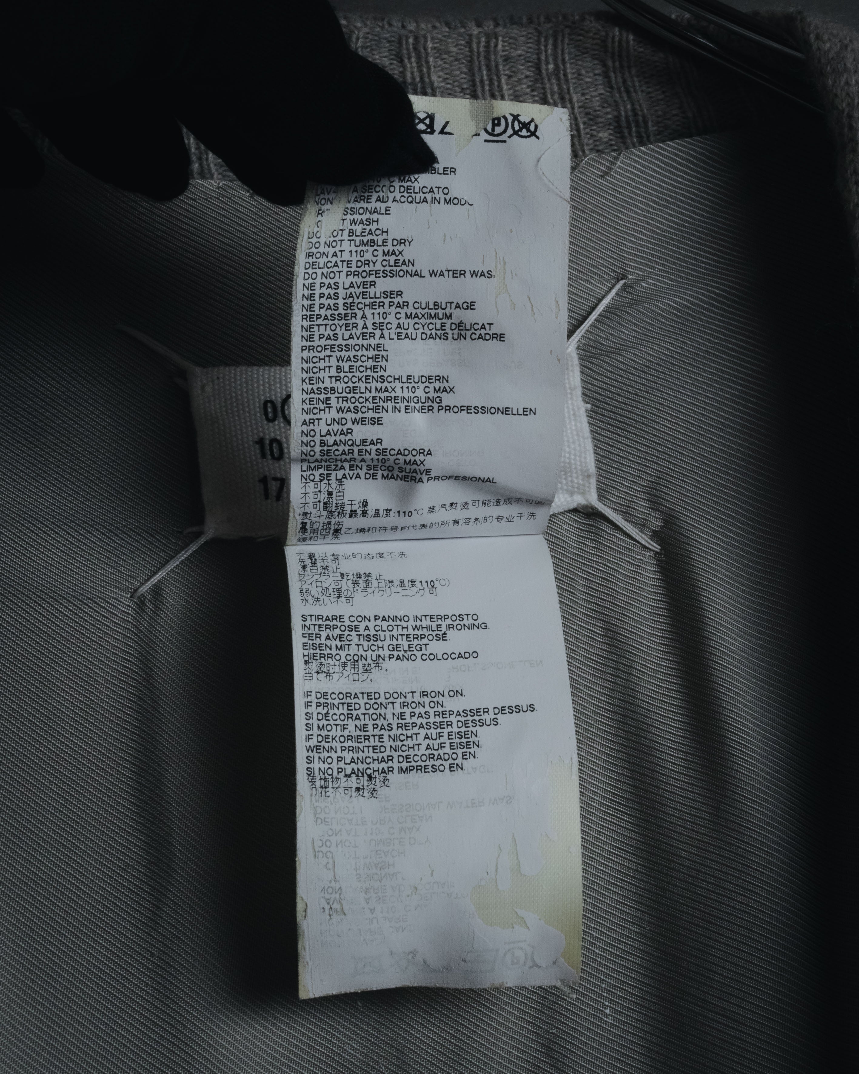 "Maison Margiela" 17AW belted gown knit coat