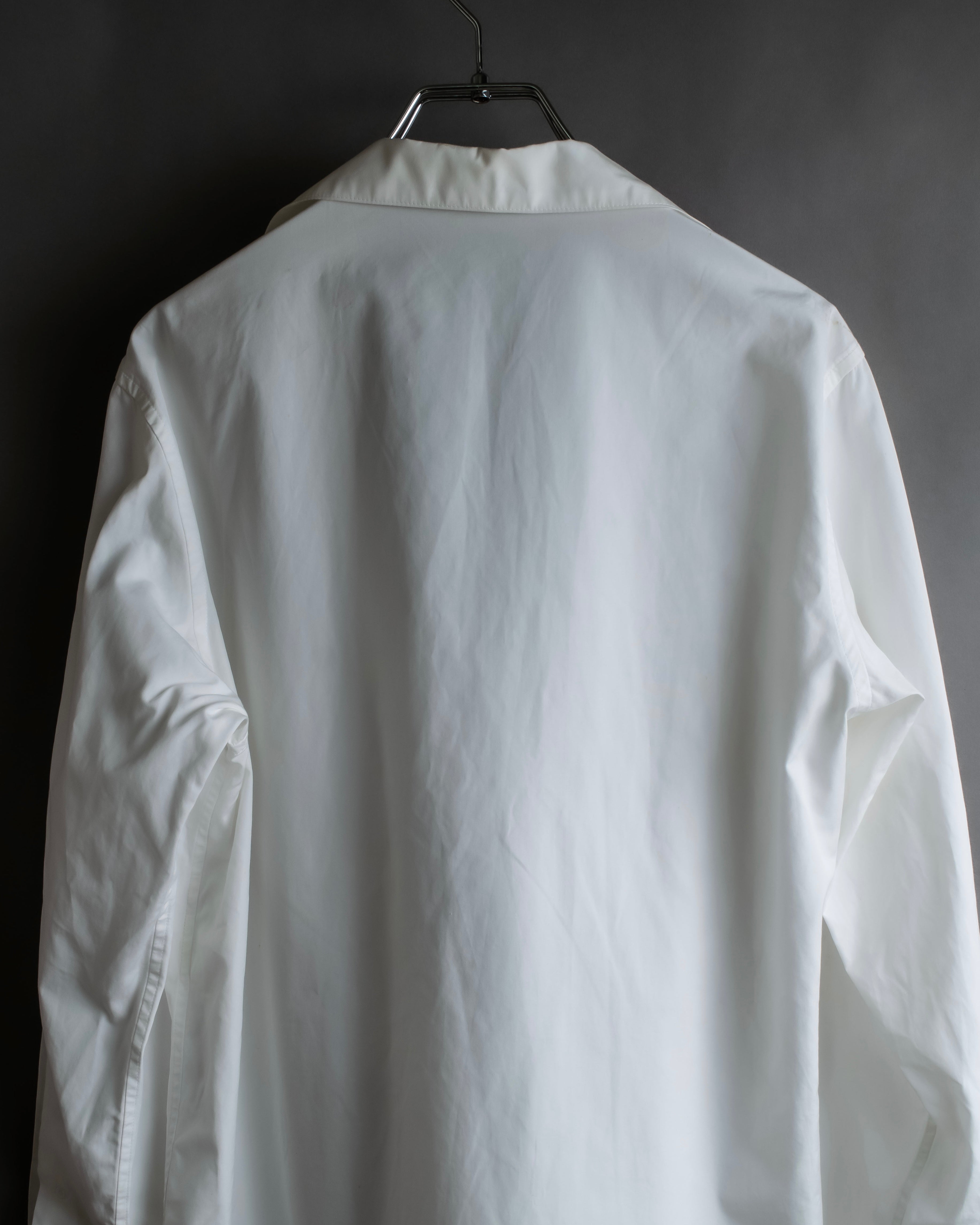 "YOHJI YAMAMOTO" 12SS Folded front panel cotton shirt