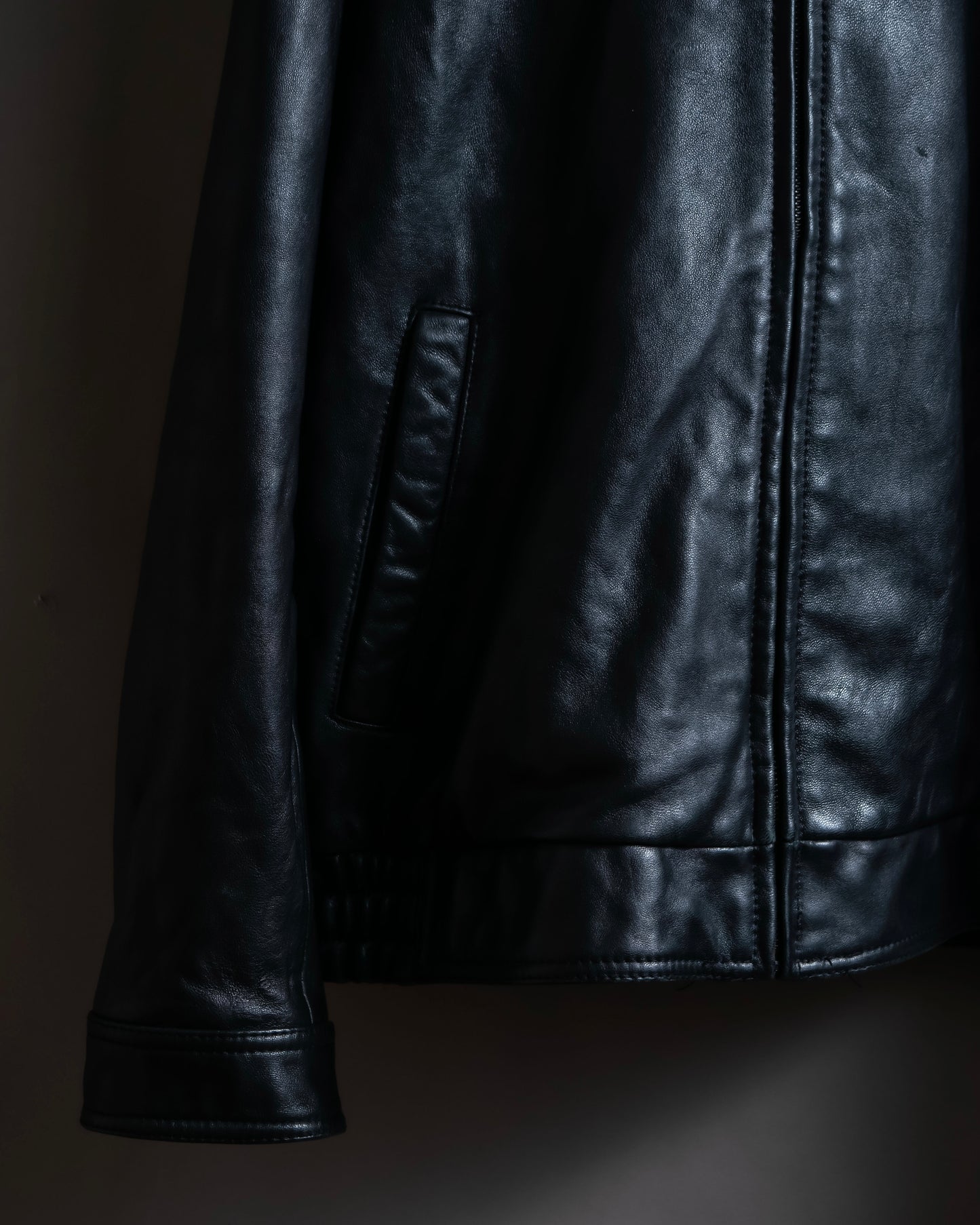 "M. JULIAN" High quality leather single riders blouson