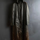 "FENDI JEANS" Hood design belted gradation color long nylon down coat