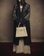 “VALENTINO GARAVANI” 90’s structured top handle leather bag