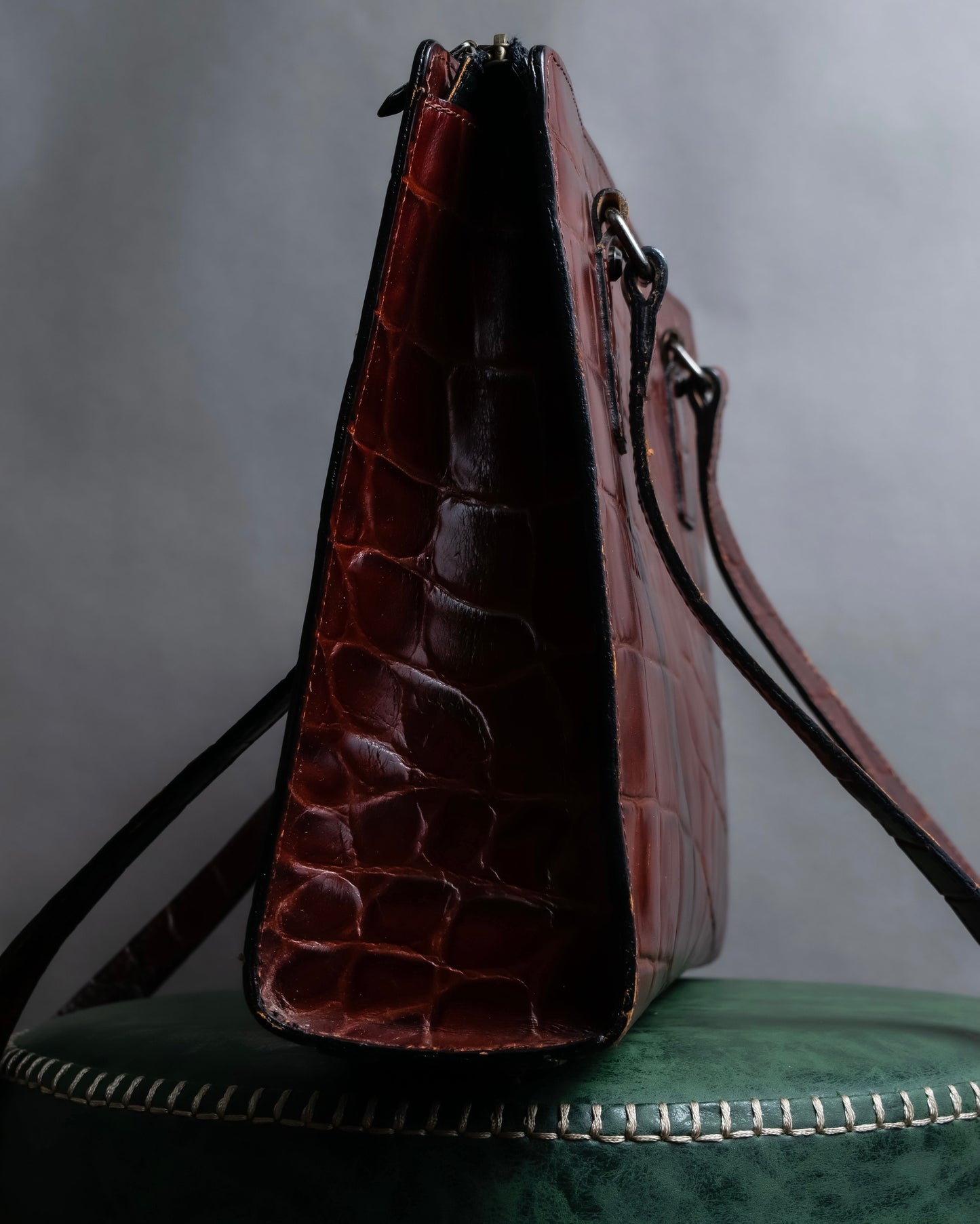 “Jean Paul Gautier” Crocodile-embossed business bag