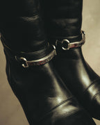 "Yves Saint Laurent" 90's Logo hardware knee-high boots