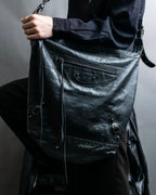 “BALENCIAGA” The Day leather shoulder bag