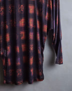 "John Galliano" Layered oriental check pattern pullover