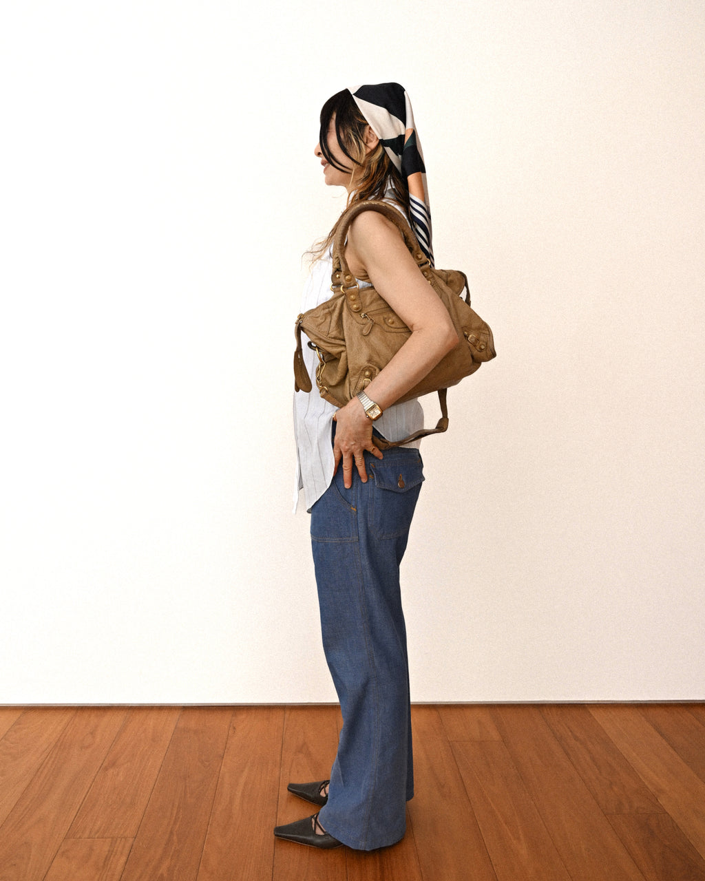 Lee/ Multi Pocket Designed Flare Silhouette Denim Blue