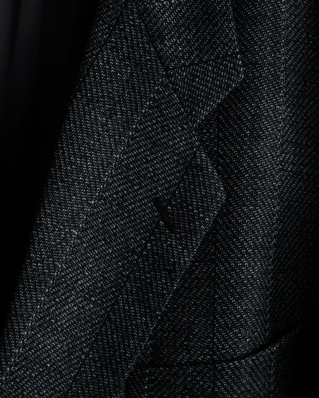 "YVES SAINT LAURENT" 70’s-80’s structured herringbone tweed tailored jacket