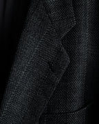 "YVES SAINT LAURENT" 70’s-80’s structured herringbone tweed tailored jacket