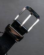 "BURBERRY" Equestrian Knight design leather belt