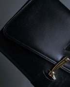 "GUCCI" Saddlery motif crisp design vintage leather shoulder bag