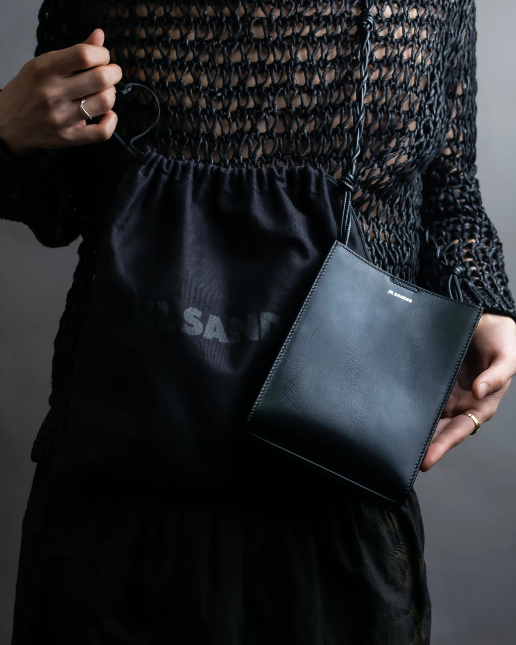 "JIL SANDER" tangle small square shoulder bag
