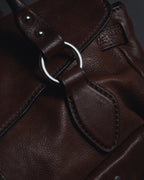 "JIL SANDER" 90’s-00’s Functional pocket leather satchel bag