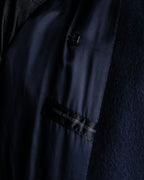 "BALENCIAGA" Peak lapel double-breasted chester coat