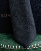 "PRADA" Heather gray wool narrow neck tie