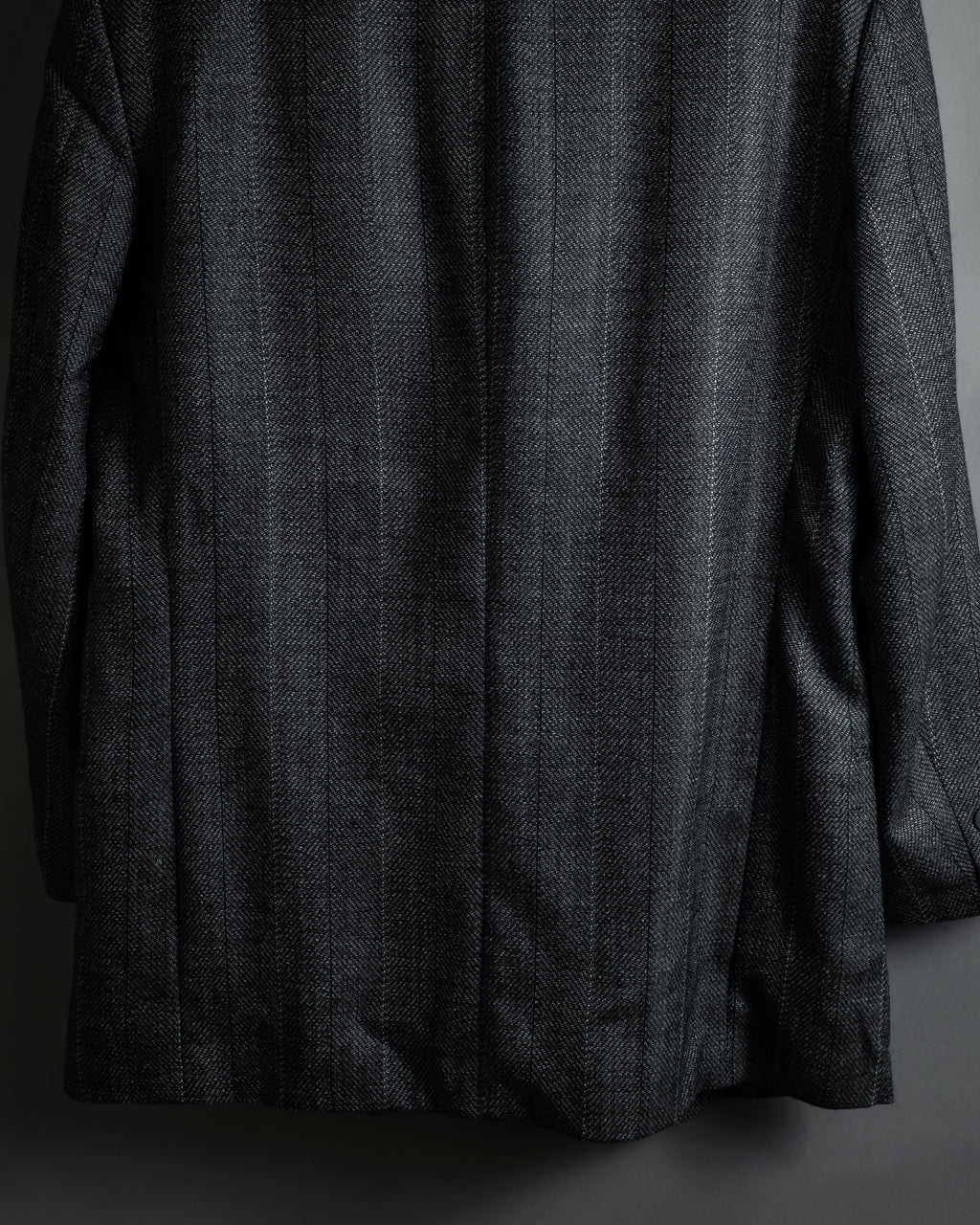 "YVES SAINT LAURENT" 70’s-80’s structured herringbone tweed tailored jacket