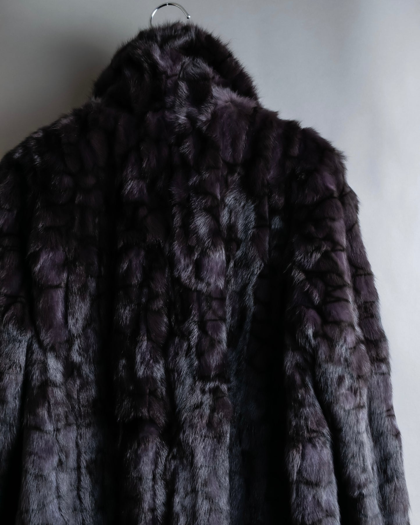 Vintage squirrel fur reversible maxi length coat