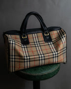 "BURBERRYS" Nova check canvas boston bag