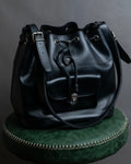 "COMME des GARCONS" Drawcord strings design PVC leather bag
