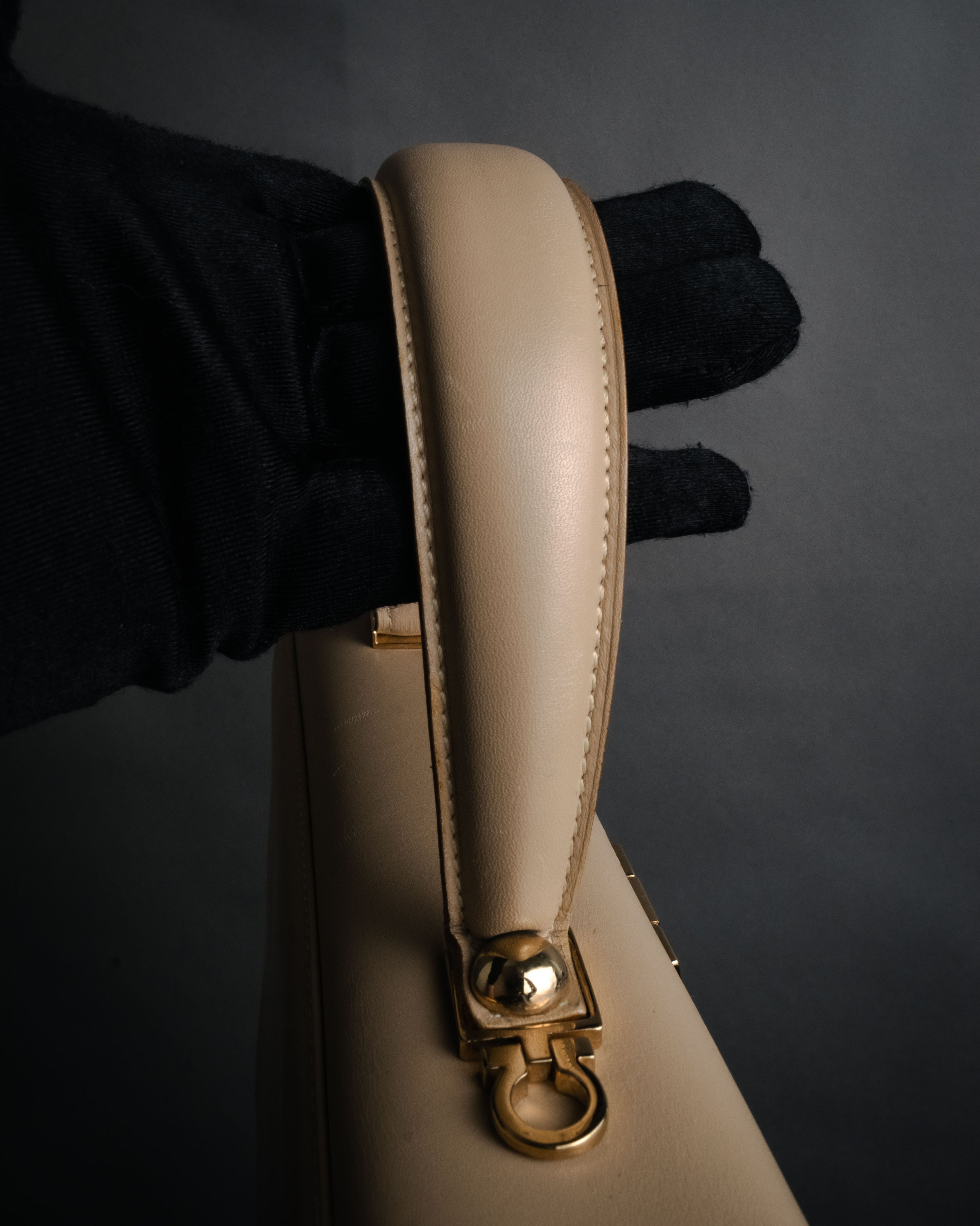 “Salvatore Ferragamo” 1990’s-00’s Gancini top handle bag