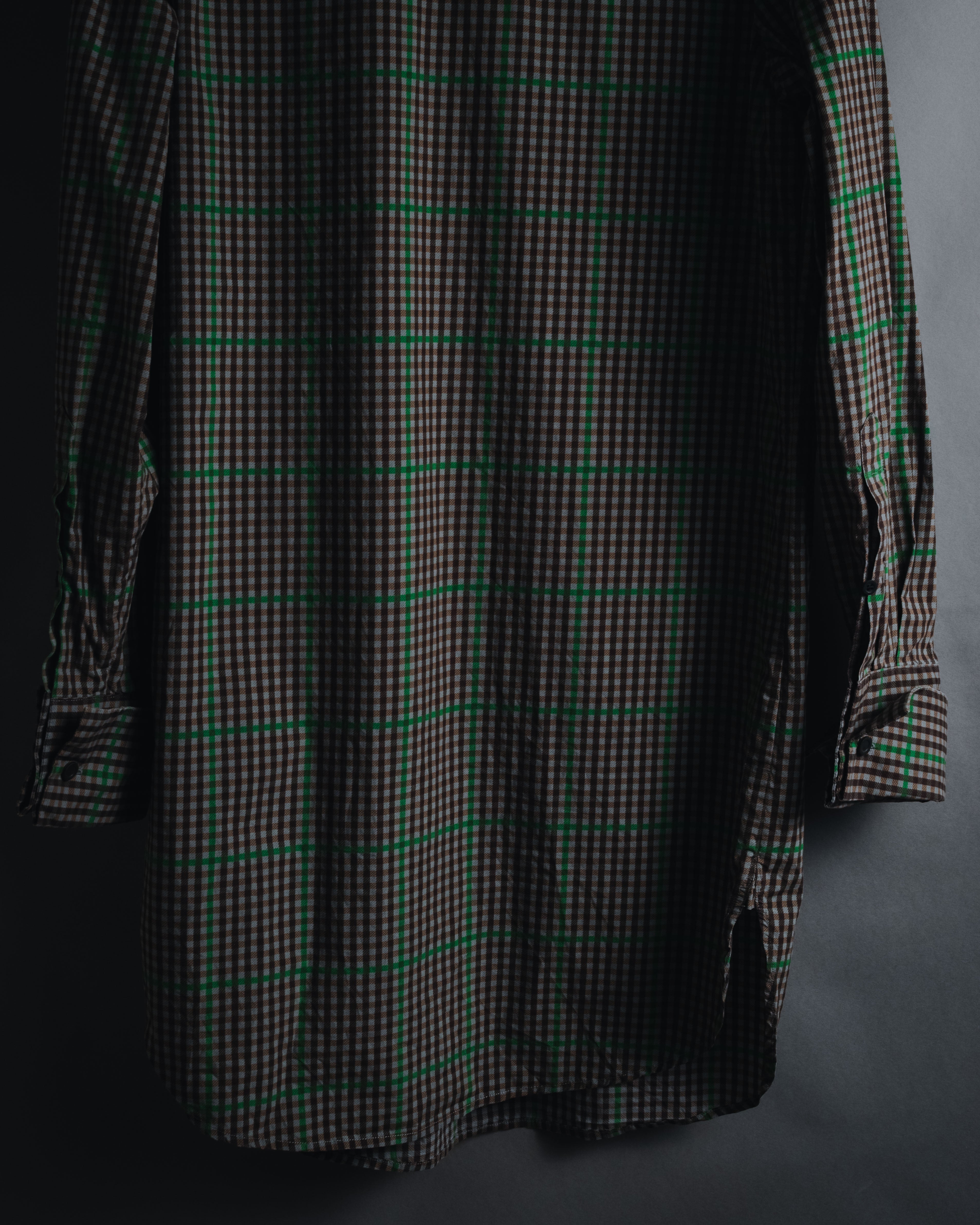 Dries Van Noten チェック　ガウン DRIES VAN NOTEN (ドリスヴァンノッテン) - シャツ - ブラウン