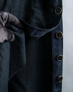 "HERMES" Belted button design linen skirt