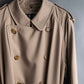 "BURBERRY" Military detail belted maxi length trench coat