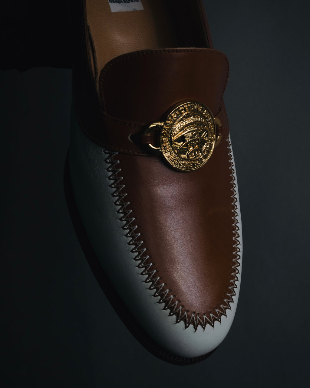 "CELINE" 70’s-80’s Spectator triumph medallion loafers