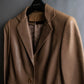 "LOEWE"  Camel brown leather tailored jacket