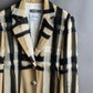 "MOSCHINO" Graphic check pattern raw edge design tailored jacket