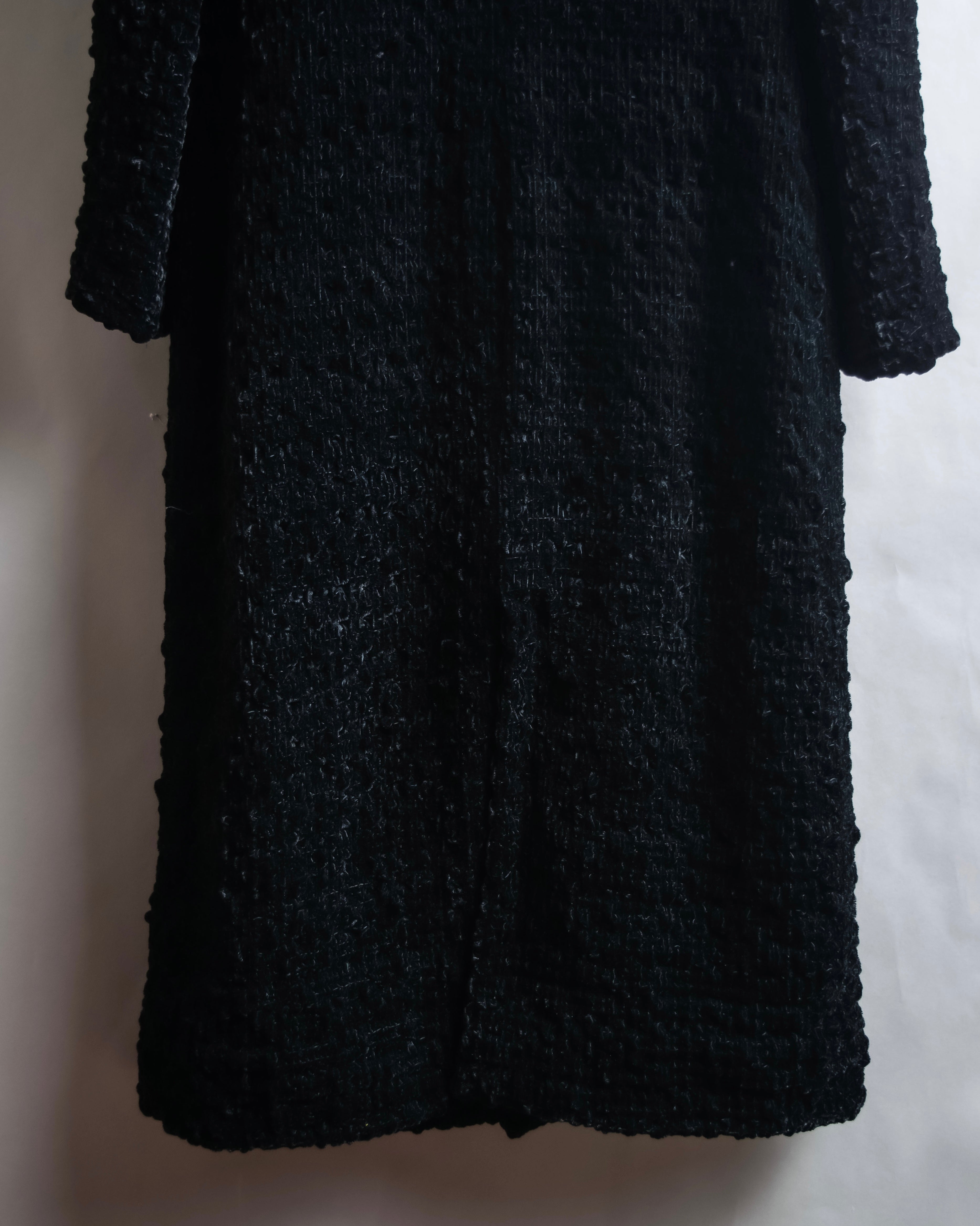 "GIORGIO ARMANI" Stand collar velour long coat