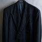 "EMPORIO ARMANI"  Peak lapel double breasted tailored jacket & 2  pleat wide slacks set up