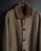 -SPECIAL- "LOEWE" 90's-10's Fur collar cordero lambskin long coat