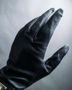 "HERMES" Kelly padlock motif leather gloves