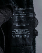 "ISAAC SELLAM" Cut-off design belted leather jacket