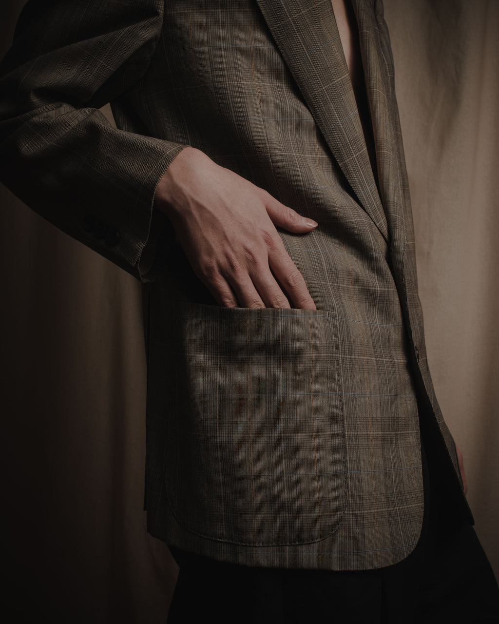 "BALENCIAGA" Windowpane checked tailored blazer