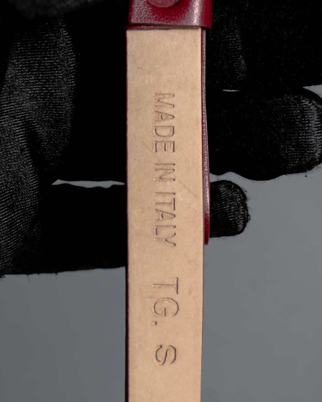 "RED VALENTINO" Bow motif Rosso color leather narrow belt