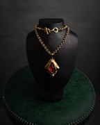 –SPECIAL– “Yves Saint Laurent”
80’s-90’s Sculptural red stone statement necklace