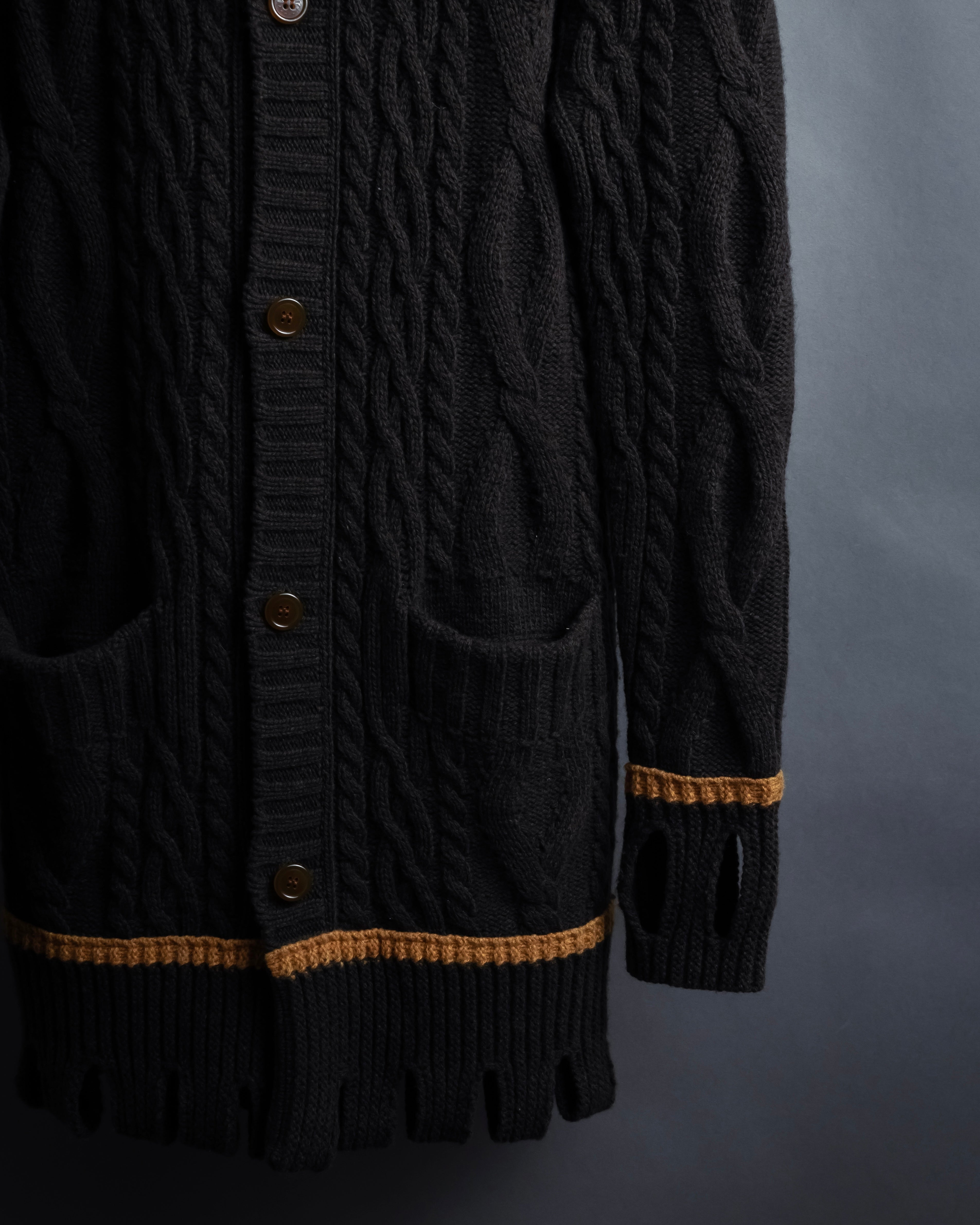 "Vivienne Westwood" Orb logo engraved cable knit cardigan