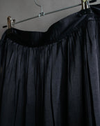 "ISSEY MIYAKE" Ribbon belt design pleats skirt