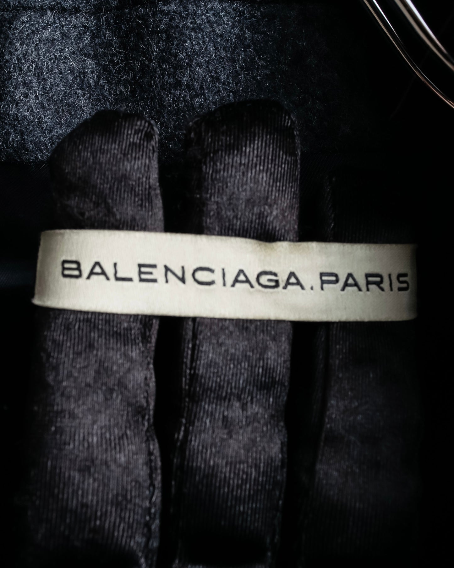 "BALENCIAGA" Double breasted Short length wool soutien collar jacket