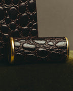 "Christian Dior" 70's-80's Croc embossed cigarette case set