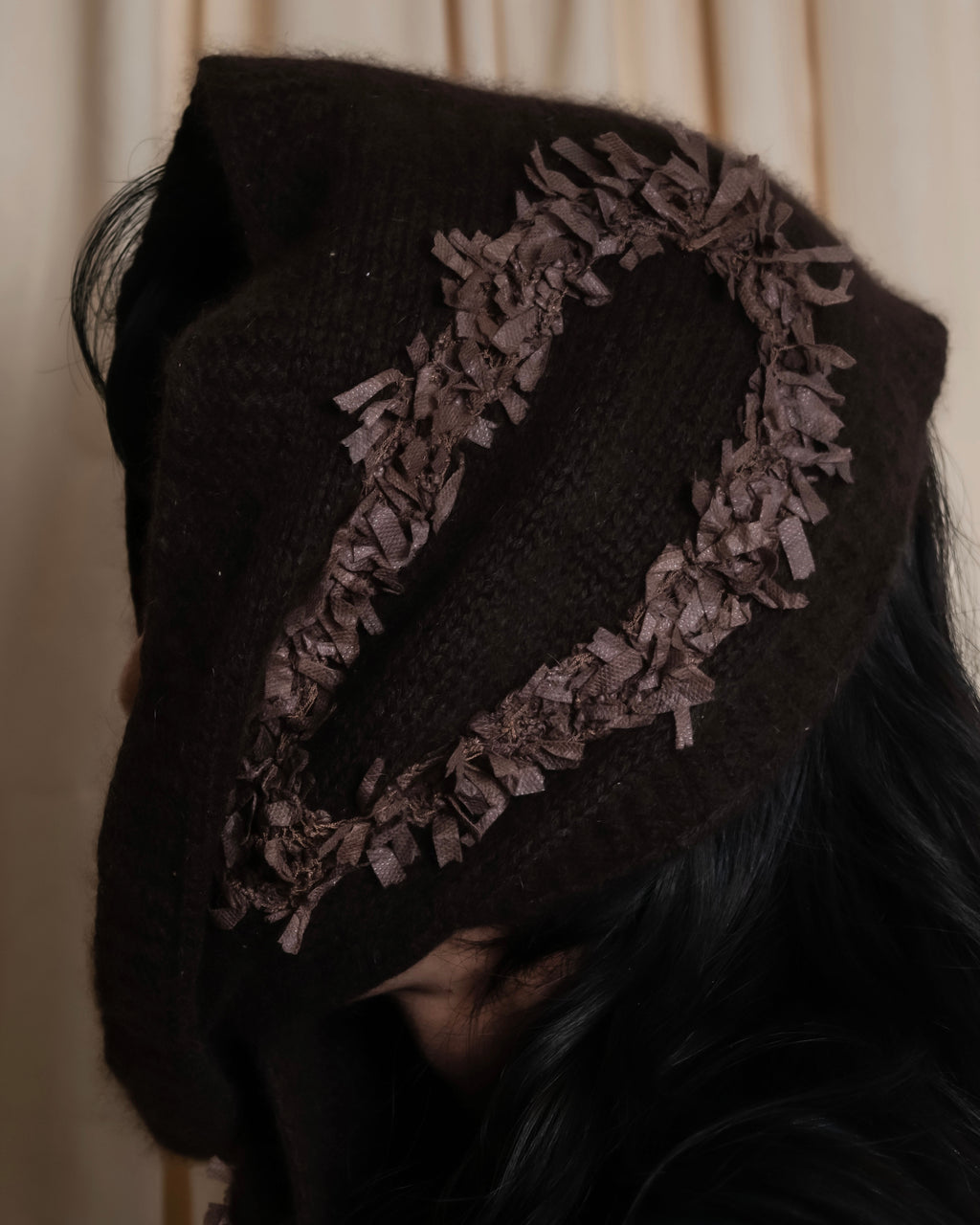 "Christian Dior  Patchwork logo detail fringe long muffler