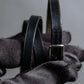 "HERMES" Single pin buckle leather narrow belt